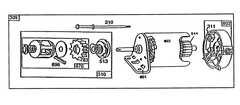 Starter Briggs and Stratton No 195707 0121 01