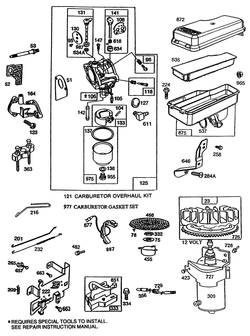 Briggs and Stratton Model No 195707 0121 01