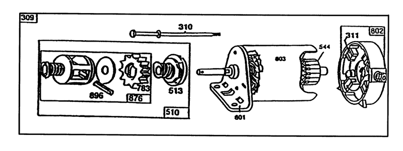 Starter Briggs and Stratton No 195707 0121 01