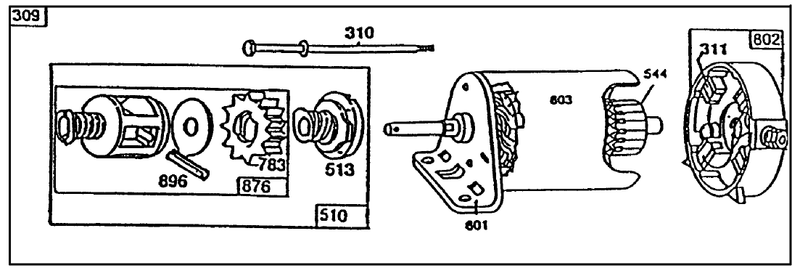 Starter Briggs and Stratton No 195707 0121 01