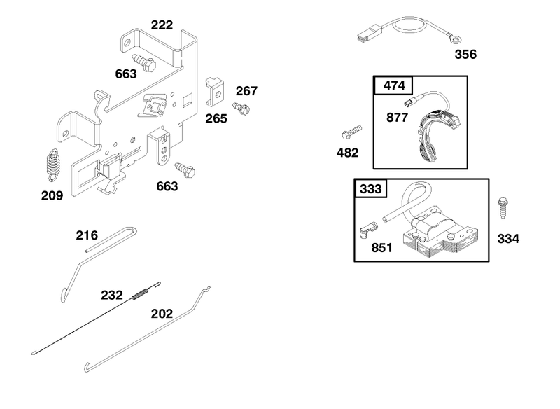 Engine Briggs and Stratton Model 195707 0421 E1