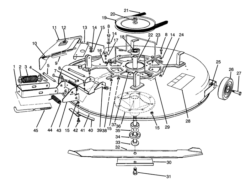 Mower Assembly Used On Model No 70140