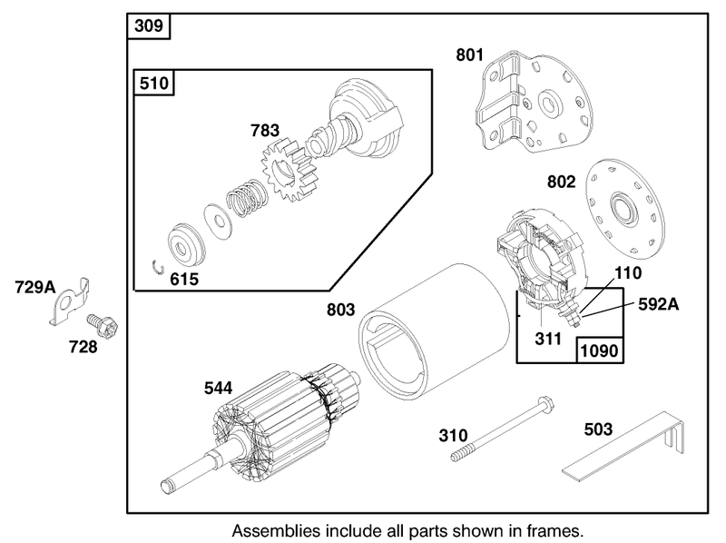 Engine Briggs and Stratton Model 195707 0421 E1
