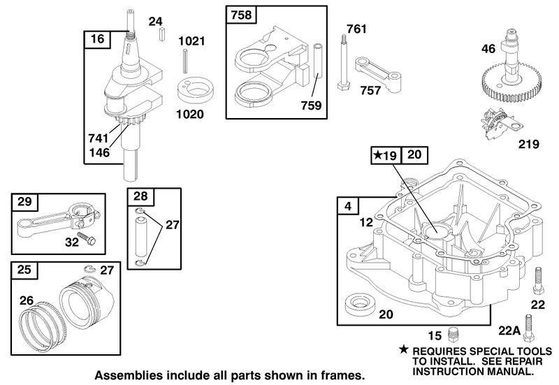 Engine Briggs and Stratton Model 195707 0421 E1
