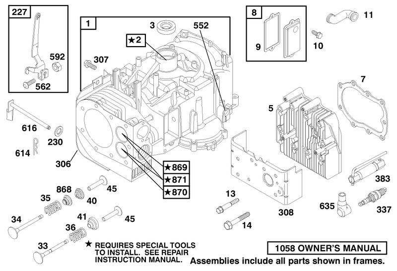 Engine Briggs and Stratton Model 195707 0421 E1