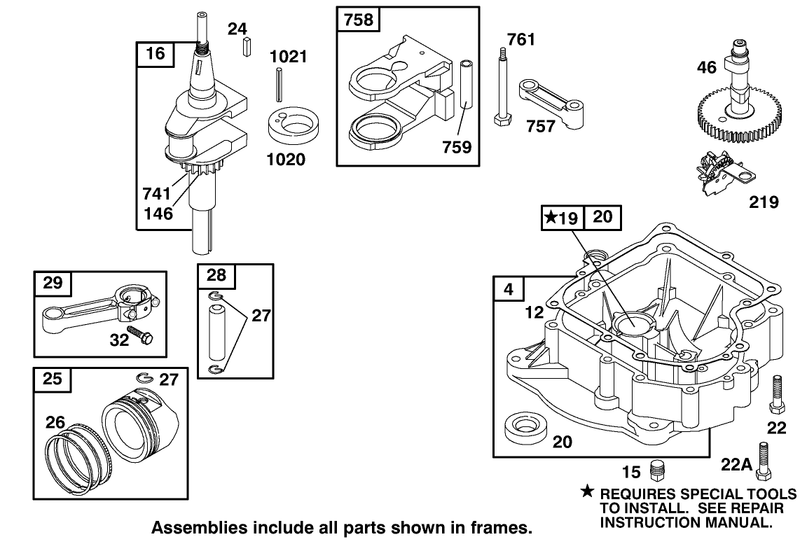 Engine Briggs and Stratton Model 195707 0421 E1