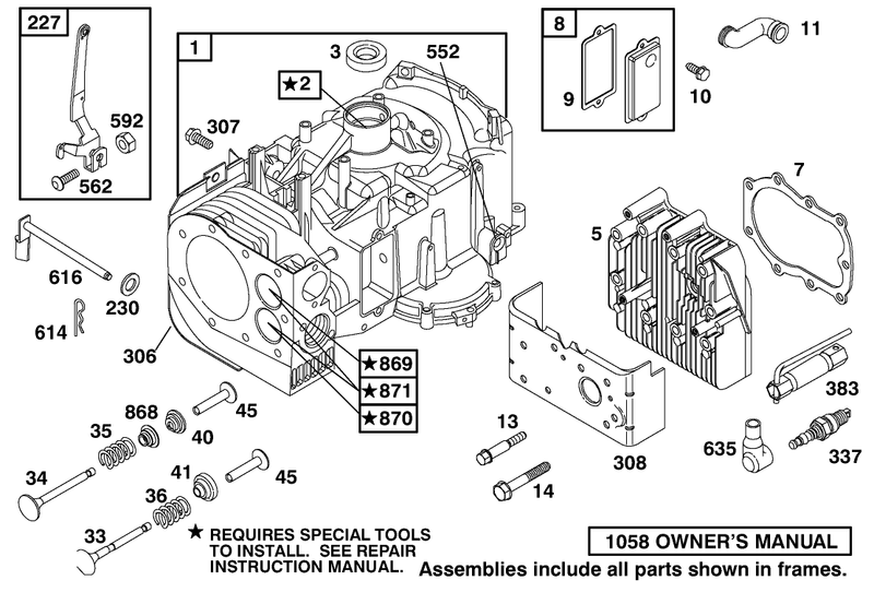 Engine Briggs and Stratton Model 195707 0421 E1