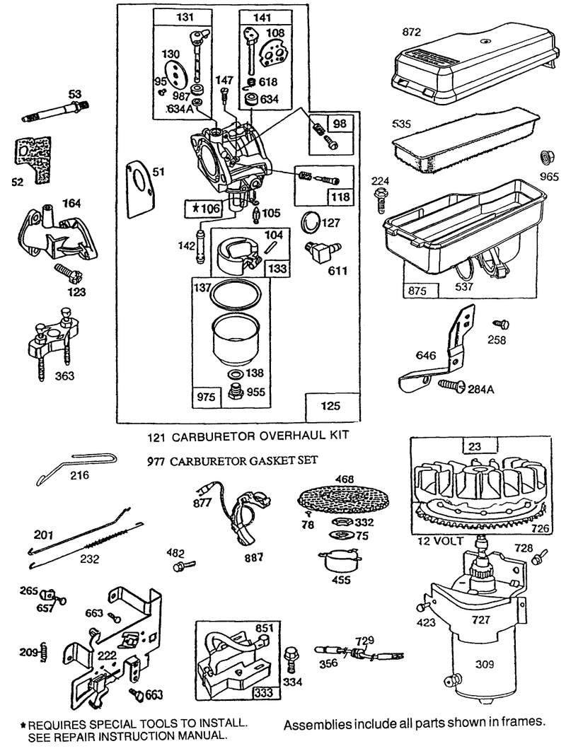 Briggs and Stratton Model No 195707 0121 01