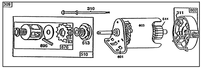 Starter Briggs and Stratton No 195707 0121 01