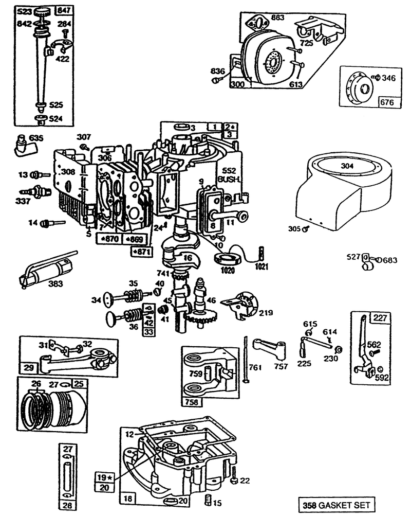 Briggs and Stratton Model No 195707 0121 01
