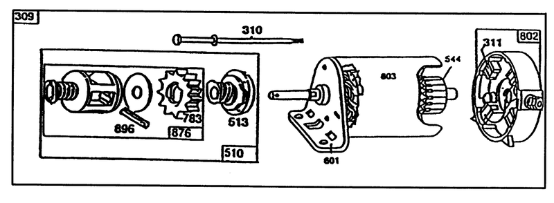 Starter Briggs and Stratton No 195707 0121 01