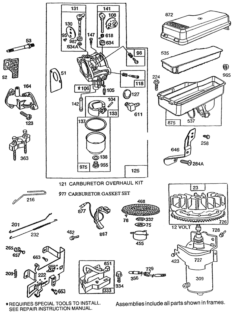 Briggs and Stratton Model No 195707 0121 01