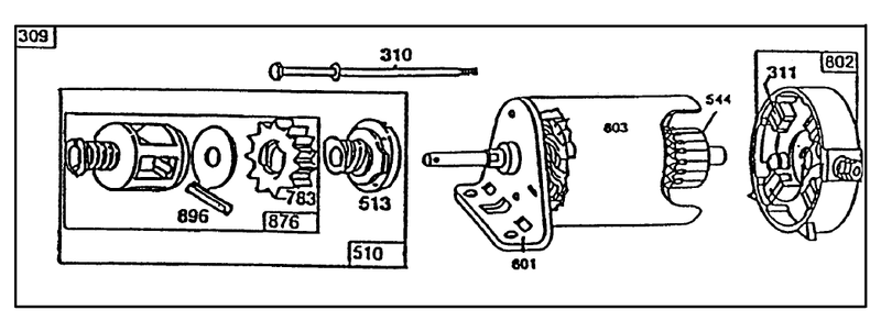 Starter Briggs and Stratton No 195707 0121 01