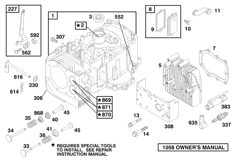 Engine Briggs and Stratton Model 195707 0421 E1
