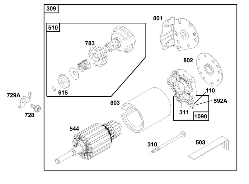 Engine Briggs and Stratton Model 195707 0421 El