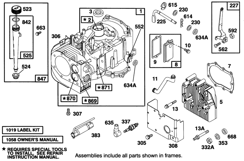 Engine Briggs and Stratton Model 28b707 0126 01
