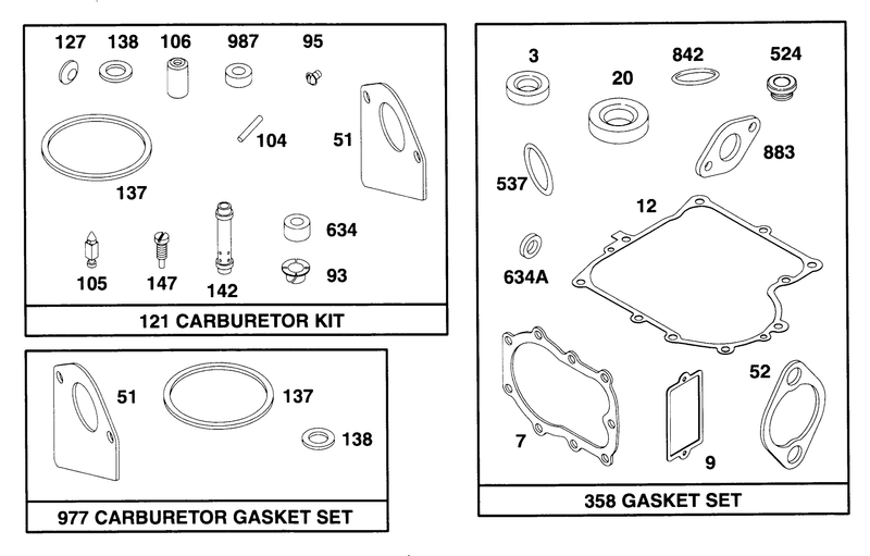 Engine Briggs and Stratton Model 28b707 0126 01