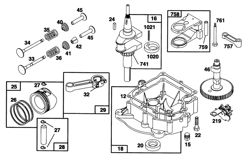 Engine Briggs and Stratton Model 28b707 0126 01