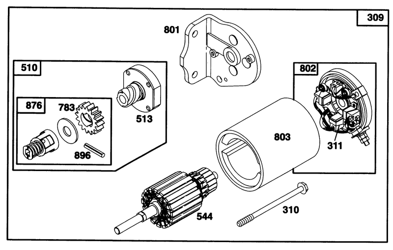 Engine Briggs and Stratton Model 28b707 0126 01