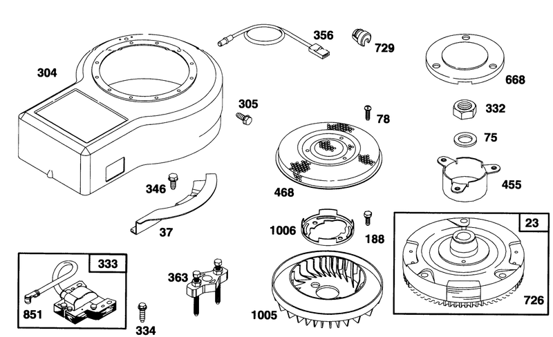 Engine Briggs and Stratton Model 28d707 0124 01