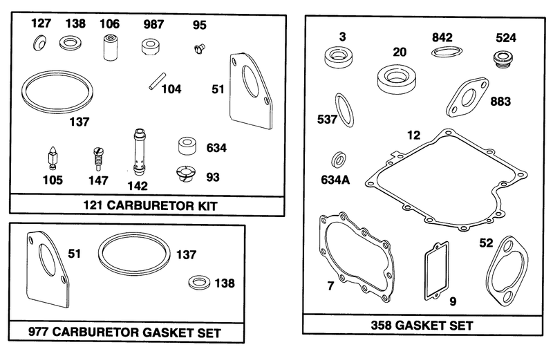 Engine Briggs and Stratton Model 28d707 0124 01