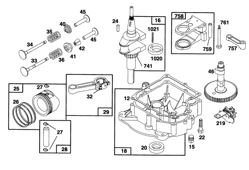 Engine Briggs and Stratton Model 28d707 0124 01