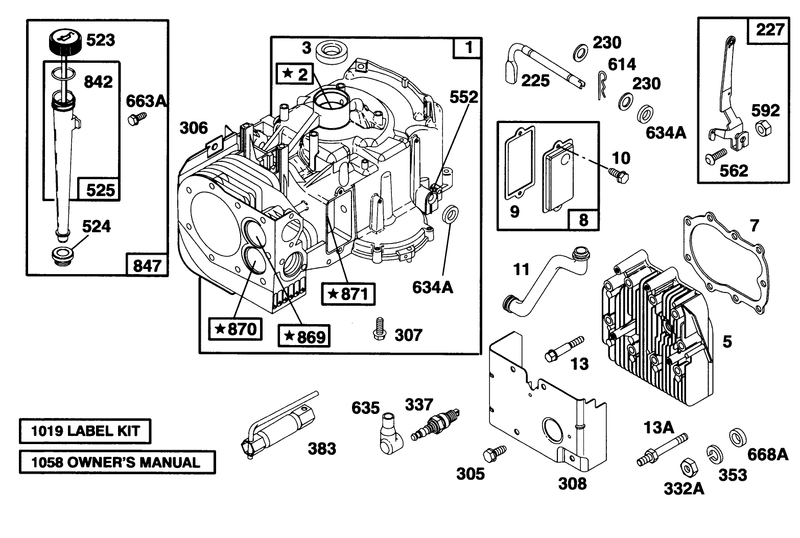 Engine Briggs and Stratton Model 28d707 0124 01