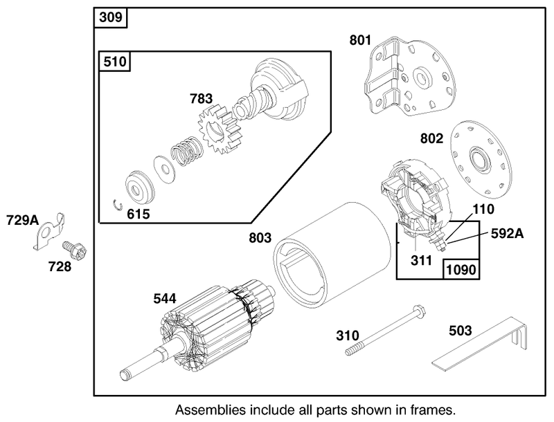 Engine Briggs and Stratton Model 28m707 1182 E1