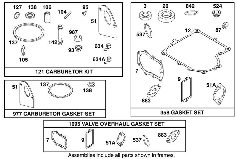 Engine Briggs and Stratton Model 28m707 1182 E1