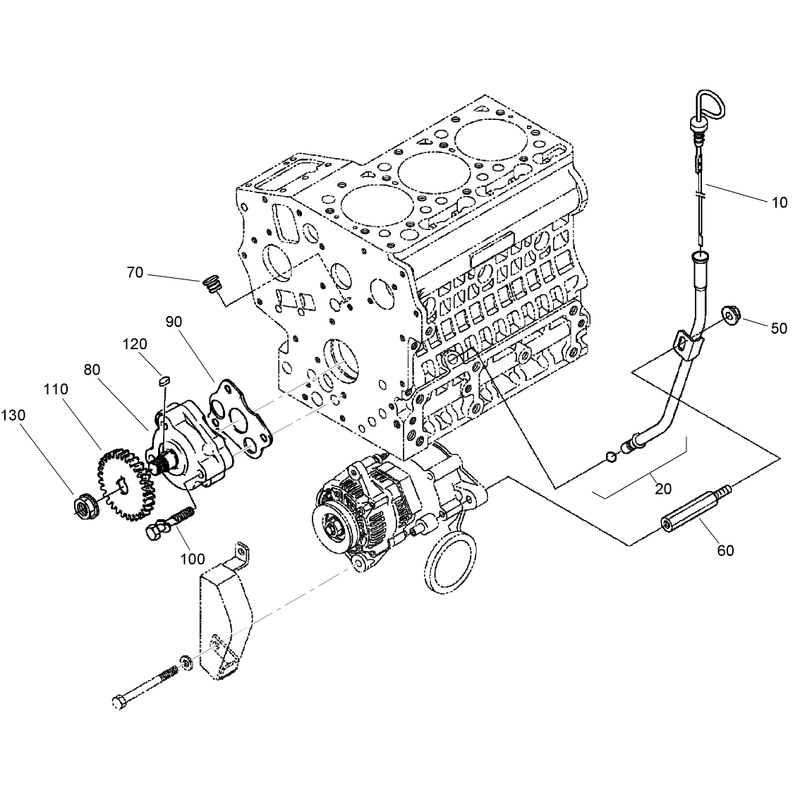 Oil Pump and Dipstick Assembly