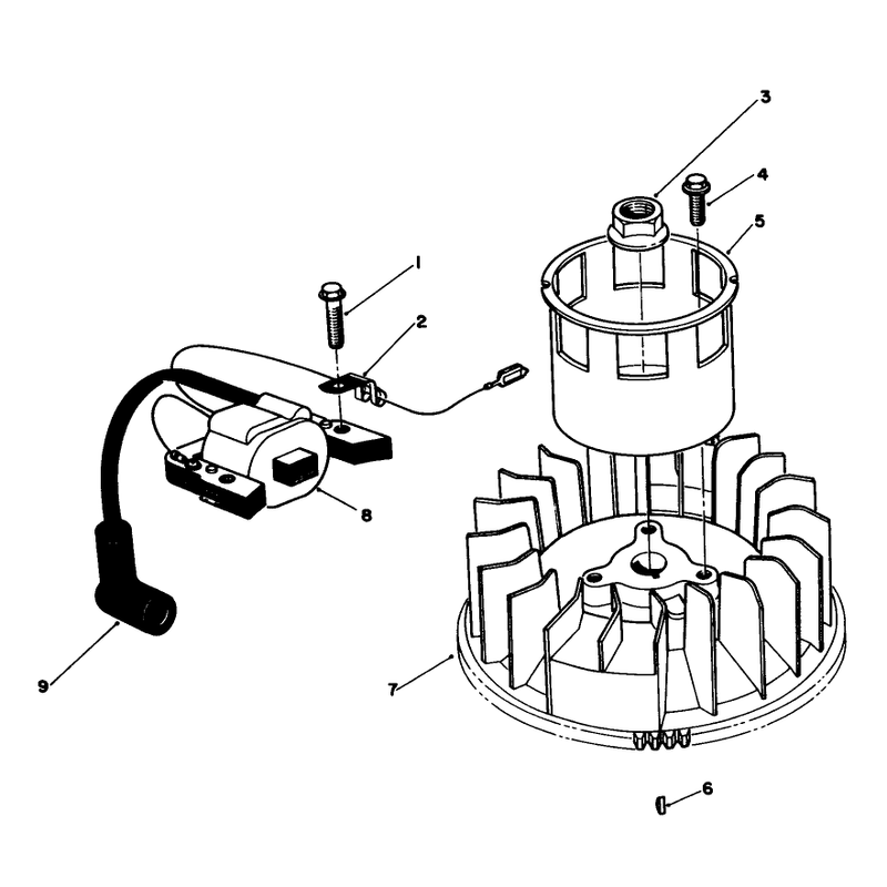 Magneto and Flywheel Assembly Model No Vmg6