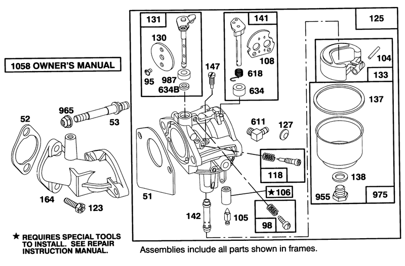Engine Briggs and Stratton Model 283707 0160 01