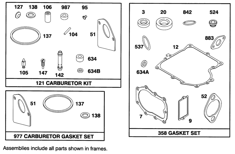 Engine Briggs and Stratton Model 283707 0160 01