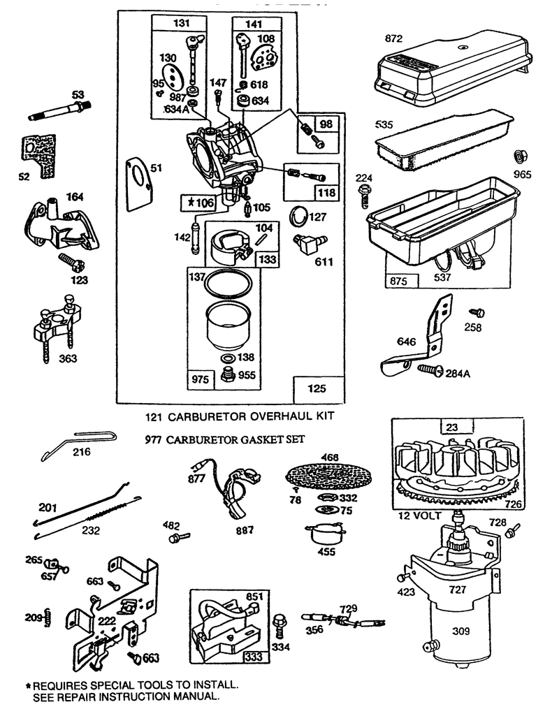Briggs and Stratton Model No 191707 0121 01