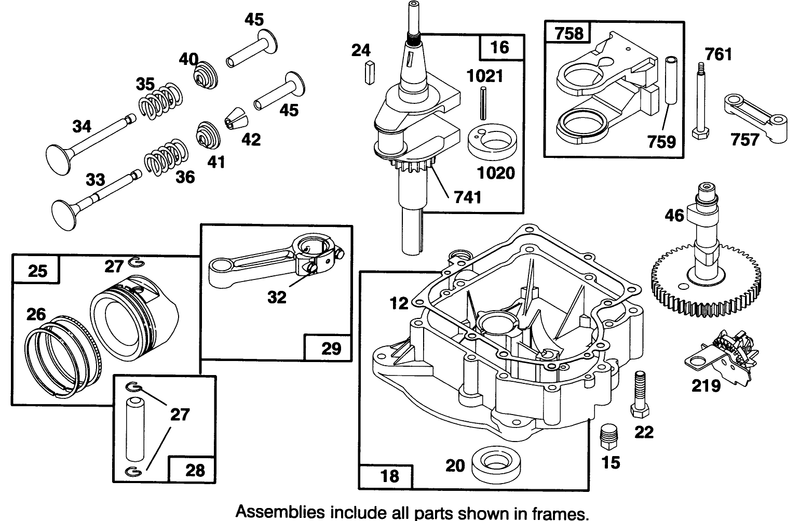 Engine Briggs and Stratton Model 28b707 0126 01