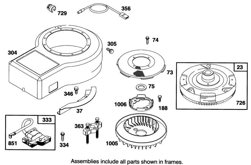 Engine Briggs and Stratton Model 28b707 0126 01