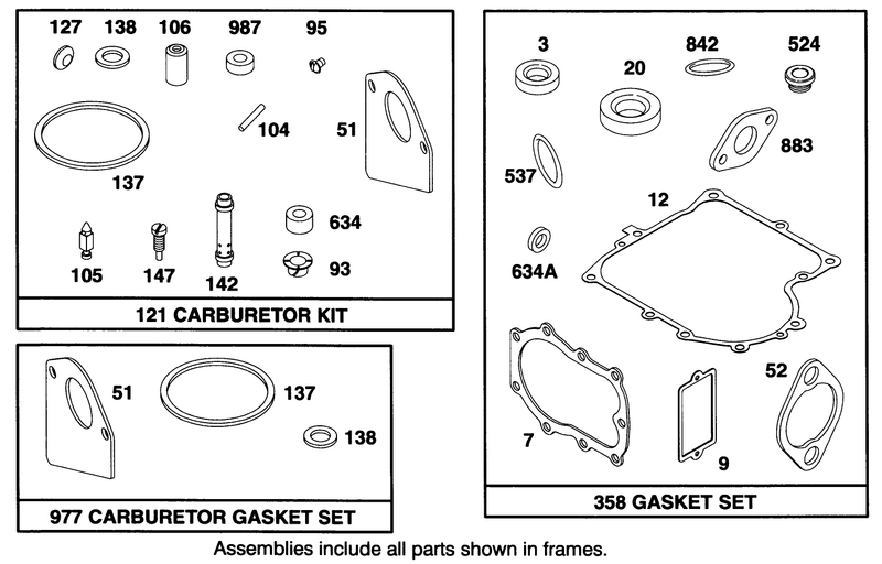 Engine Briggs and Stratton Model 28b707 0126 01