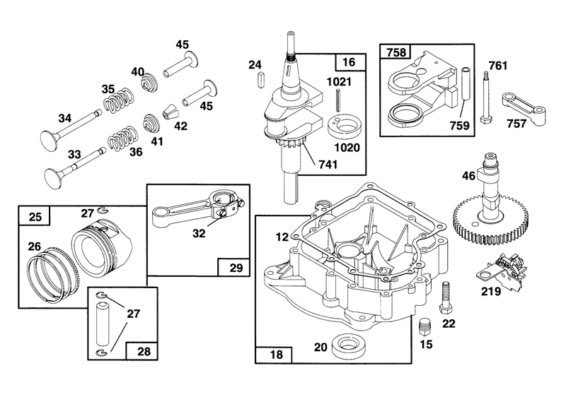 Engine Briggs and Stratton Model 28b707 0126 01