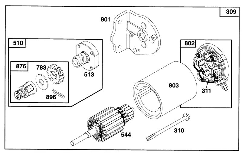 Engine Briggs and Stratton Model 28b707 0126 01