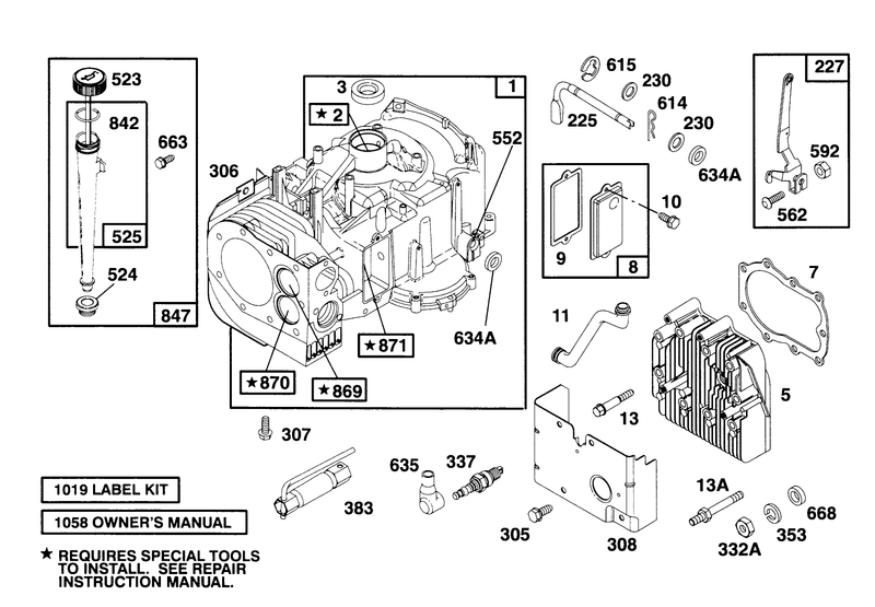 Engine Briggs and Stratton Model 28b707 0126 01