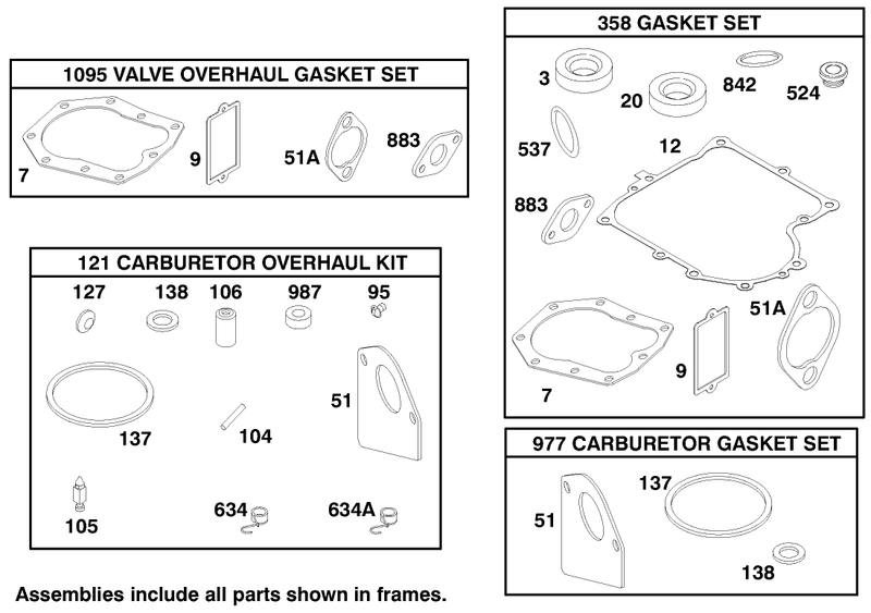 Engine Briggs and Stratton Model 195707 0421 E1