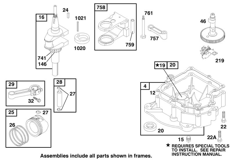 Engine Briggs and Stratton Model 195707 0421 E1