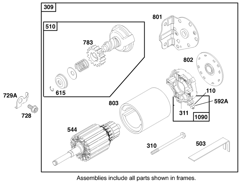 Engine Briggs and Stratton Model 195707 0421 E1