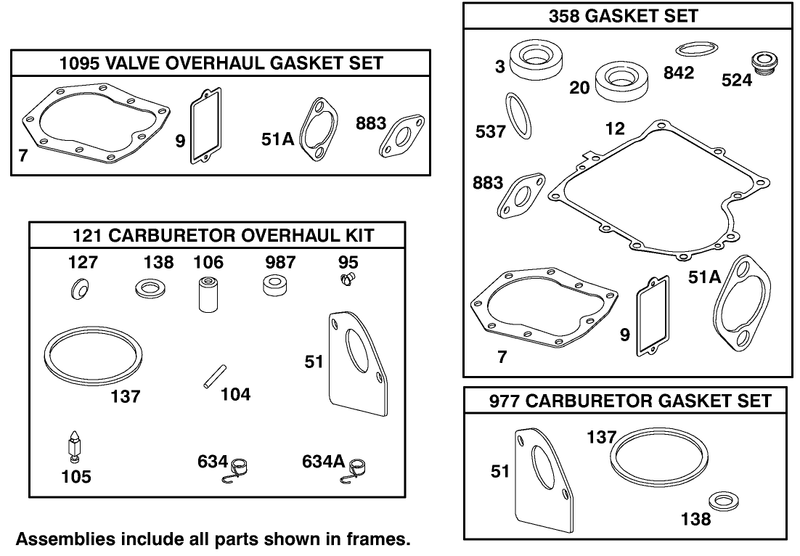 Engine Briggs and Stratton Model 195707 0421 E1