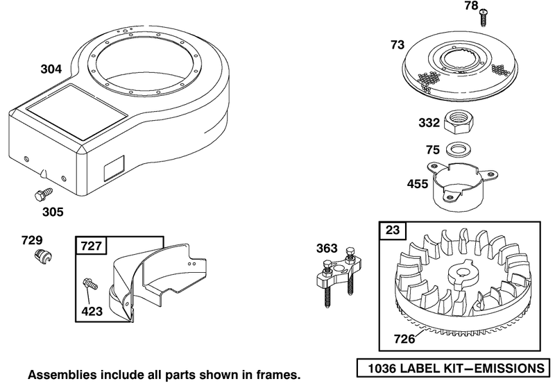 Engine Briggs and Stratton Model 195707 0421 E1