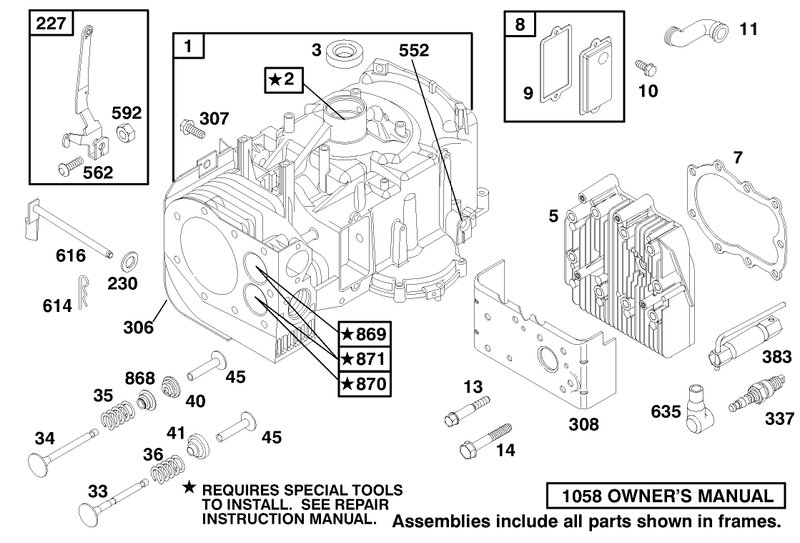 Engine Briggs and Stratton Model 195707 0421 E1