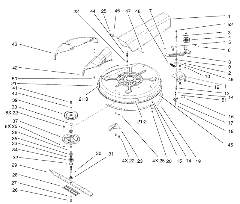 Deck and Spindle Assembly
