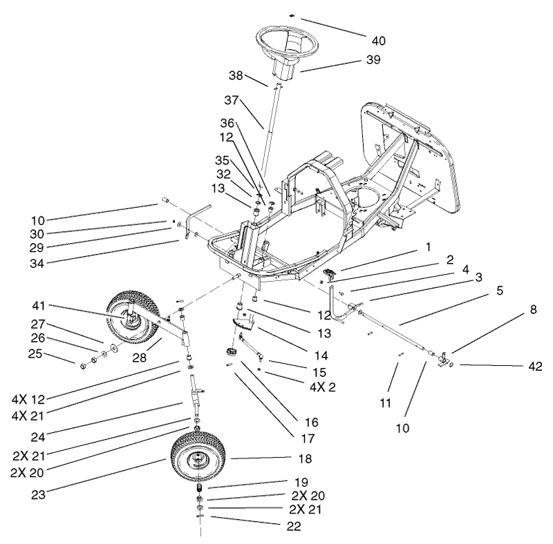 Front Axle and Steering Assembly