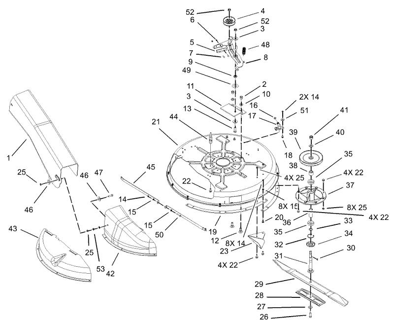 Deck and Spindle Assembly