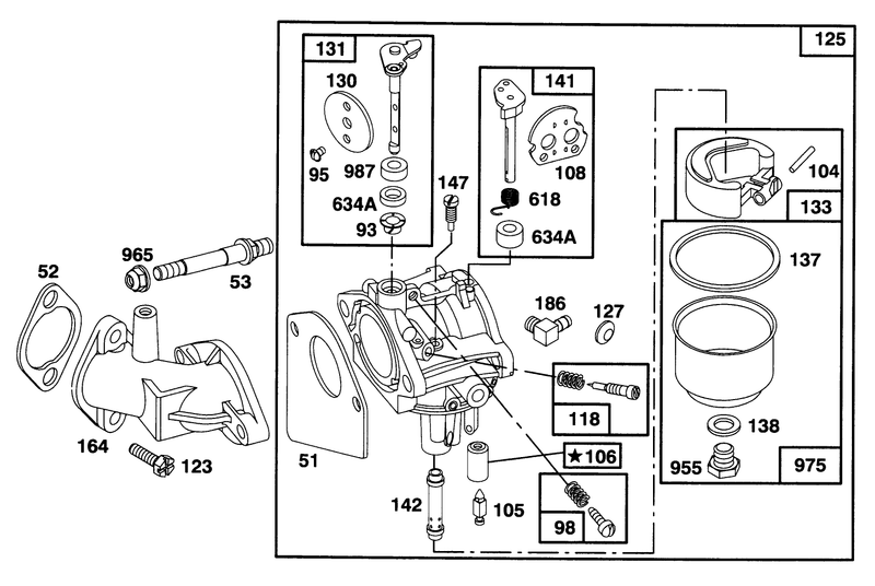 Engine Briggs and Stratton Model 28m707 0127 01